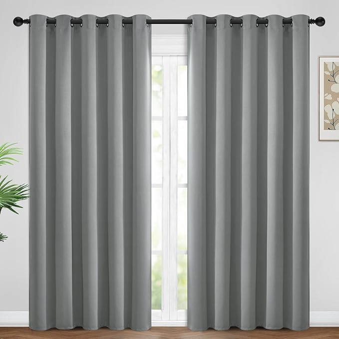 Yakamok Room Darkening Curtains 62x84 inch Length Dove Grey-Living Room | 2 by Yakamok