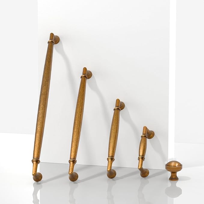 10 Pack Antique Brass Cabinet Pulls 5 Inch(128mm) Kitchen Cabinet Handles Solid Zinc Alloy Cabinet Hardware Drawer Pulls