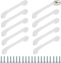 uxcell 10 Pack Plastic Cartoon Drawer Pulls, 5" ABS Closet Wardrobe Door Handle Furniture Accessory for Home Kitchen Cupboard, White