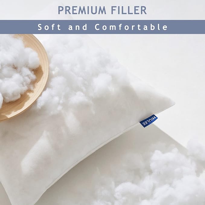 MIULEE Pillow Insert 12x22 Inch Decorative Rectangle Throw Pillow Inserts | - Image 2