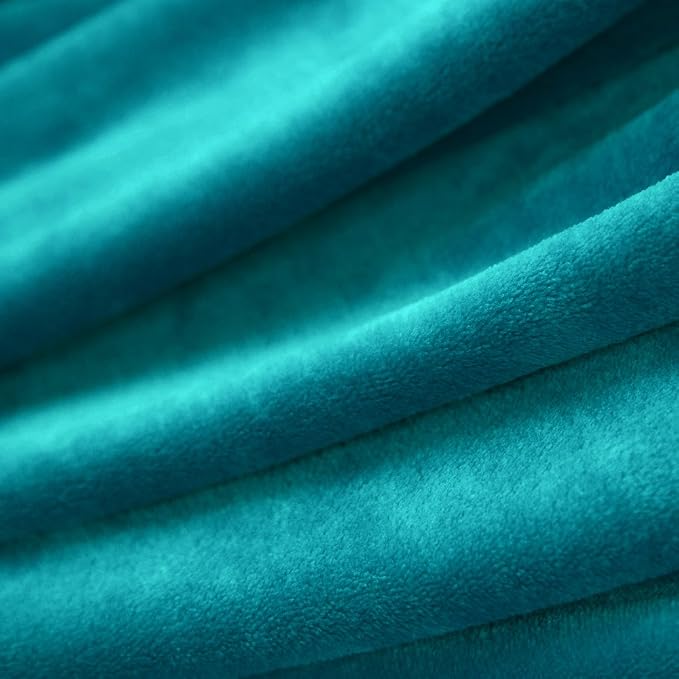 Bedsure GentleSoft Fleece Blanket Twin Size Teal - Image 11