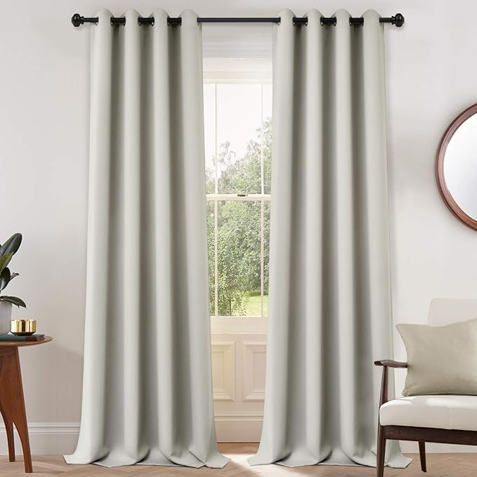 Yakamok Room Darkening Curtains 52x108 inch Length Light Beige-Living Room | 2 by Yakamok