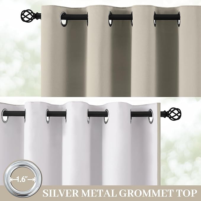 Yakamok Stone Blackout Curtains 63 Inches Long - Image 2