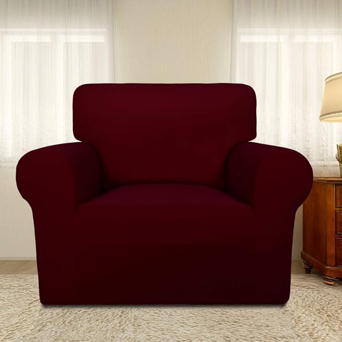 PureFit Super Stretch Chair Covers Fleece Couch Covers - Image 2