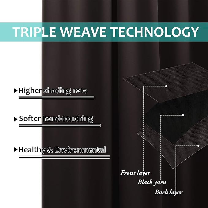 NICETOWN High-End Thermal Curtains, Full Blackout Curtains 84 inches Long - Image 6