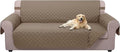 U-NICE HOME 4 Seater Sofa Cover 91''Large Couch Cover, Taupe/Taupe | Washable by U-NICEHOME