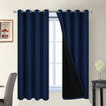 Yakamok Navy Blue 100% Blackout Curtains 63 Inches Long 52" Wide, 2 Panels | by Yakamok