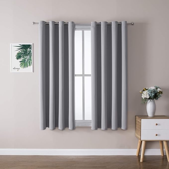 ChrisDowa Blackout Curtains for Bedroom and Living Room 63 Inches Long | 2 by ChrisDowa