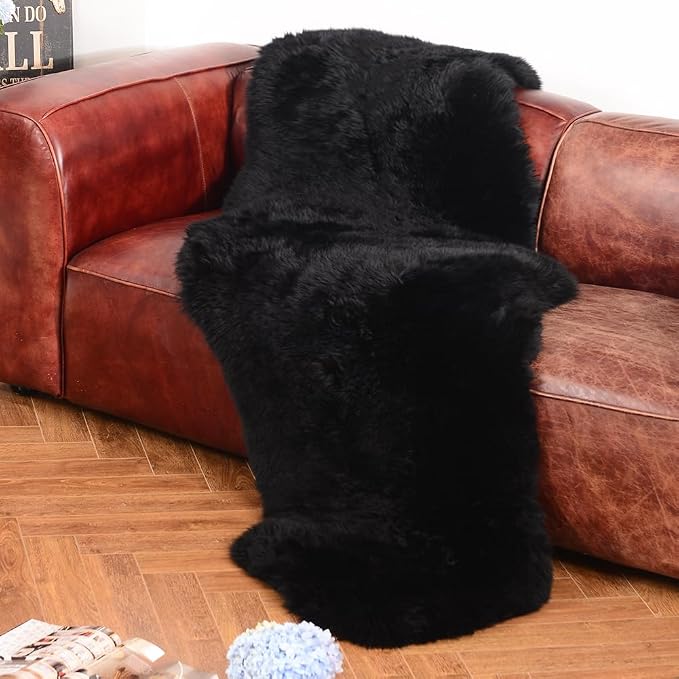 IRIWOOL Premium Genuine Fur Sheepskin Rug Real Australia Sheepskin Natural - Image 5