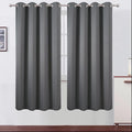Blackout Curtains 66 x 72 Inch Long Frost Grey Curtains Set of 2 Panels Room by Lemomo