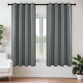 Joydeco Grey Blackout Curtains for Bedroom 45 Inch 2 Panels by JOYDECO