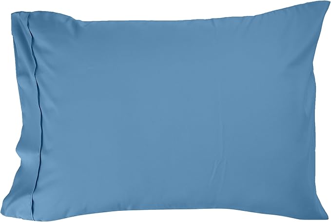 Sweet Home Collection 7 Piece Comforter Set Bag Solid Color All Season Soft Down Alternative Blanket & Luxurious Microfiber Bed Sheets, Denim, Twin XL