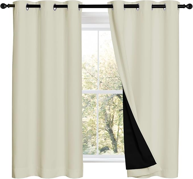 NICETOWN Warm Curtains for Winter, Bedroom Full Blackout Curtain Panels by NICETOWN