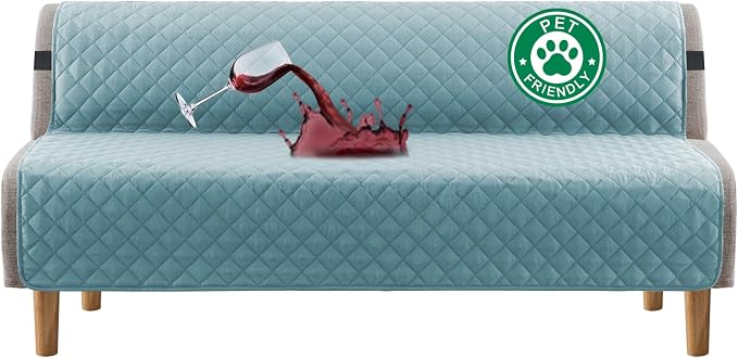 Turquoize 100% Waterproof Futon Cover Futon Slipcover Washable Armless Sofa Bed by Turquoize