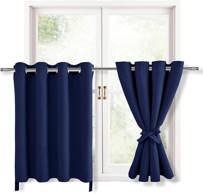 Blackout Curtains for Bedroom, 52 x 36 Inch, 2 Panels | Thermal Insulated & by Hiasan