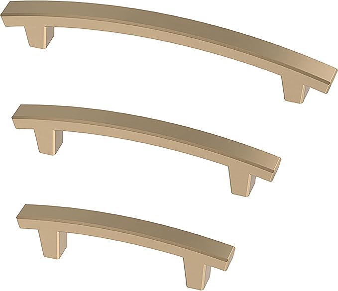 Franklin Brass (10-Pack) – Champagne Bronze Cabinet Handles, 4 Inch Hole Center, Pulls for Drawers, Kitchen Cabinet Door, Dressers | Pierce