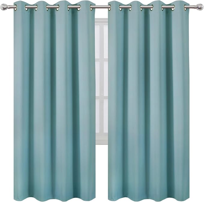 Stone Blue Thermal Blackout Curtains/52 x 72 Inch/Set of 2 Panels Room - Image 2