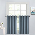 Yakamok Stone Blue Room Darkening Window Curtains 52x36 Inch by Yakamok