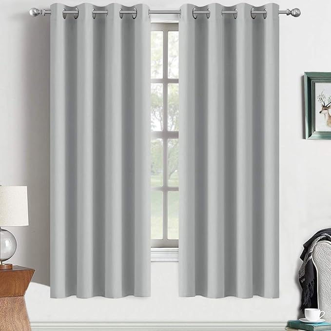 Yakamok Room Darkening Curtains 52x72 inch Length Light Grey-Living Room | 2 by Yakamok