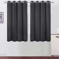 Dark Grey Thermal Blackout Curtains/52 x 54 Inch/Set of 2 Panels Room Darkening by Lemomo