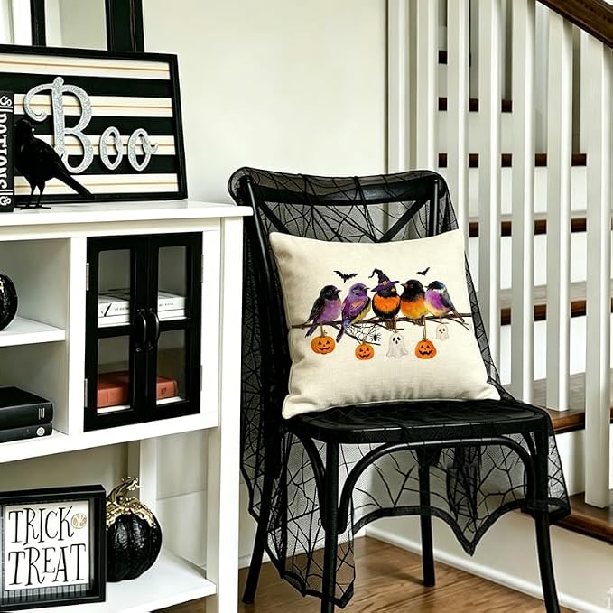 RABUSOFA Halloween Pillow Covers 18x18 Inch Halloween Decorations - Image 3