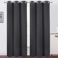 Dark Grey Thermal Blackout Curtains/42 x 84 Inch/Set of 2 Panels Room Darkening by Lemomo