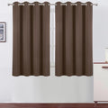 Blackout Curtains 66 x 54 Inch Long Chocolate Curtains Set of 2 Panels Room by Lemomo