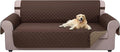 U-NICE HOME Large Sofa Cover Reversible Couch Cover, Chocolate/Taupe | by U-NICEHOME