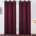 Burgundy Red Blackout Curtains 34 x 84 Inch Length/Set of 2 Curtain by Lemomo