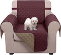 U-NICE HOME Reversible Recliner Chair Covers, Burgundy/Tan | 23''Armchair Cover by U-NICEHOME