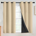 SimpleHome Beige 100% Blackout Curtains Room Darkening Living Room 54 Inch | by SimpleHome