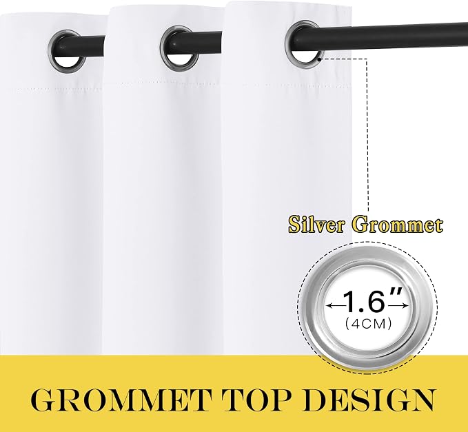 NICETOWN Blackout Curtains for Sliding Glass Door Room Divider Noise Reduce - Image 6