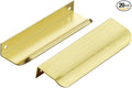 Ravinte Hardware 20 Pack Gold Cabinet Handles, 5 Inch (128mm) Finger Edge Pulls, 4 Inch Hole Center, Finger Pulls for Cabinets