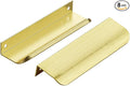 Ravinte Hardware 8 Pack Gold Cabinet Handles, 5 Inch (128mm) Finger Edge Pulls, 4 Inch Hole Center, Finger Pulls for Cabinets