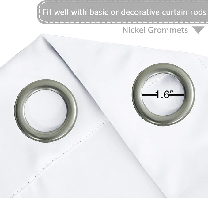 H.VERSAILTEX Patio White Curtains 100 x 90 Inches - Image 4