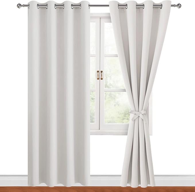 Blackout Curtains for Bedroom, 52 x 84 Inches Long, 2 Panels | Thermal by Hiasan