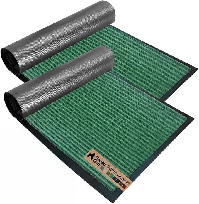 GORILLA GRIP Waterproof Traffic Guard Door Mat, 2 Pack, Indoor Outdoor Heavy by Unknown