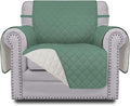 Easy-Going Reversible Couch Cover, Small Chair, Cyan/Ivory | Machine Washable by Easy-Going