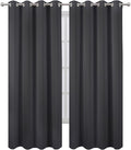 Blackout Curtains 52 x 90 inches Long Dark Grey Curtains Set of 2 Panels by Lemomo