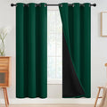 SimpleHome Dark Green 100% Blackout Curtains Room Darkening Living Room 72 | by SimpleHome