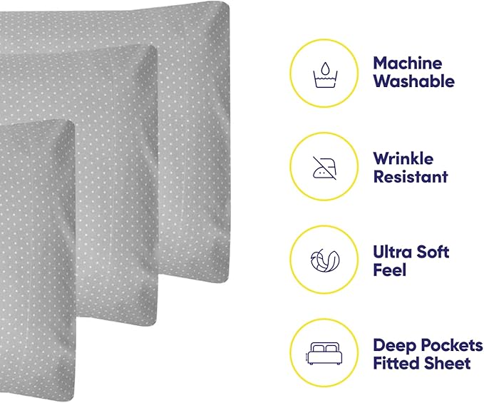 Sweet Home Collection 4 Piece 1500 Thread Count Brushed Microfiber Deep Pocket Sheet Set - 2 Extra Pillow Cases, Great Value