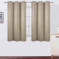 Beige Blackout Curtains 42 x 54 Inch Length Set of 2 Panels Grommet Bedroom by Lemomo