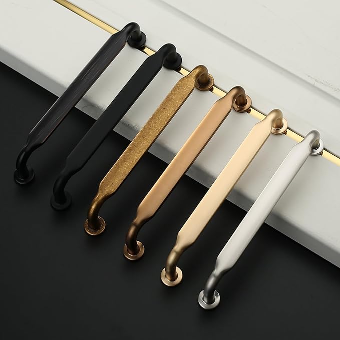 Asidrama 20 Pack 6.3 Inch(160mm) Champagne Bronze Kitchen Cabinet Handles, Cabinet Pulls Kitchen Cabinet Hardware for Cupboard Drawer Pulls