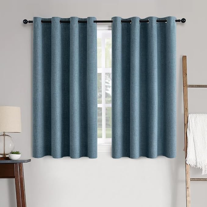 MIULEE 100% Blackout Linen Curtains by MIULEE