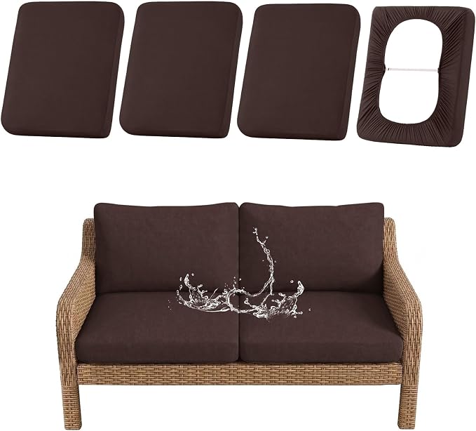 Waterproof Outdoor Cushion Covers, Stretch Patio Slipcovers | UV Resistant by hyha