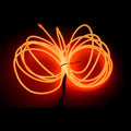 MaxLax EL Wire Orange, 16.4ft/5m Portable Battery Pack Neon Light Strip 360° Cuttable Glowing Rope Lights for Parties, Halloween, DIY Decoration