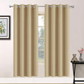 Yakamok Room Darkening Curtains 52x72 inch Length Beige-Living Room | 2 panels by Yakamok