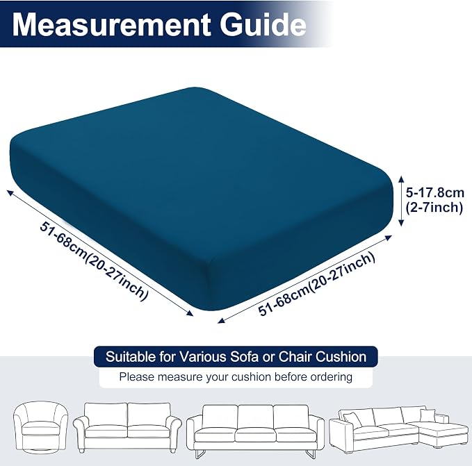 Smiry Waterproof Patio Cushion Covers, Stretch Outdoor Furniture Covers | Couch - Image 6