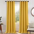 Yakamok Room Darkening Curtains 52x108 inch Long Mustard Yellow-Bedroom | 2 by Yakamok