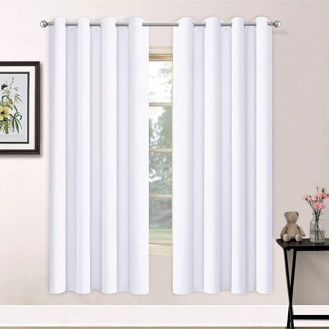 Yakamok Room Darkening Curtains 52x72 inch Length Pure White-Living Room | 2 by Yakamok